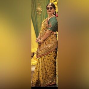 Gujarati Haldi Sari (size XL)